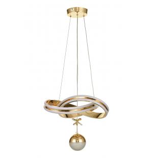 Avizemoda Atom Tekli Dimmer Kumandalı 3 Renk Ledli (Sarı-Beyaz-Gün Işığı) Modern Sarkıt Avize - Gold