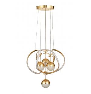 Avizemoda Vira 4'Lü Dimmer Kumandalı 3 Renk Ledli (Sarı-Beyaz-Gün Işığı) Modern Sarkıt Avize - Gold