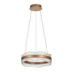 Avizemoda Toledo 40 cm Dim Kumandalı 3 Renk Ledli (Sarı-Beyaz-Gün Işığı) Modern Akrilik Avize -Light Brown