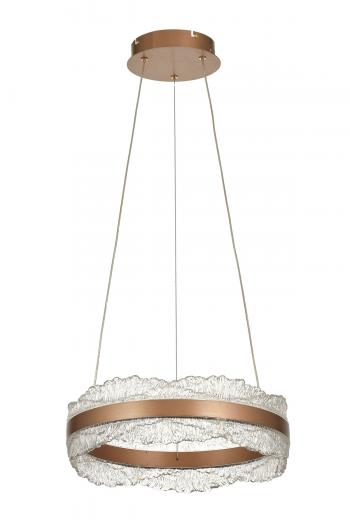 Avizemoda Toledo 40 cm Dim Kumandalı 3 Renk Ledli (Sarı-Beyaz-Gün Işığı) Modern Akrilik Avize -Light Brown