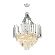 Avizemoda Sima 50 Cm'lik Kristal Cam Taşlı Lüks Avize - (gümüş Yaldız)