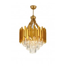 Avizemoda Sima 40 Cm'lik Kristal Cam Taşlı Lüks Avize - (sarı Yaldız)