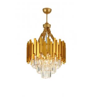 Avizemoda Sima 40 Cm'lik Kristal Cam Taşlı Lüks Avize - (sarı Yaldız)