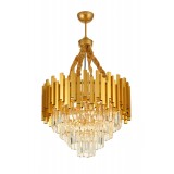 Avizemoda Sima 50 Cm'lik Kristal Cam Taşlı Lüks Avize - (sarı Yaldız)