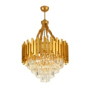 Avizemoda Sima 50 Cm'lik Kristal Cam Taşlı Lüks Avize - (sarı Yaldız)