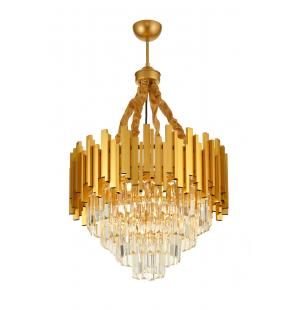 Avizemoda Sima 50 Cm'lik Kristal Cam Taşlı Lüks Avize - (sarı Yaldız)