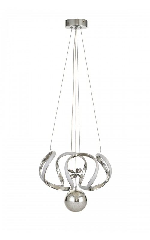 Avizemoda Rumi Tekli Dimmer Kumandalı 3 Renk Ledli (Sarı-Beyaz-Gün Işığı) Modern Sarkıt Avize - Krom