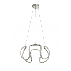 Avizemoda Rumi 50 cm Dimmer Kumandalı 3 Renk Ledli (Sarı-Beyaz-Gün Işığı) Modern Sarkıt Avize - Krom