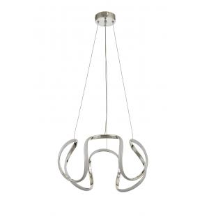 Avizemoda Rumi 50 cm Dimmer Kumandalı 3 Renk Ledli (Sarı-Beyaz-Gün Işığı) Modern Sarkıt Avize - Krom