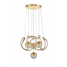 Avizemoda Rumi 4'Lü Dimmer Kumandalı 3 Renk Ledli (Sarı-Beyaz-Gün Işığı) Modern Sarkıt Avize - Gold