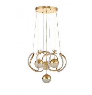 Avizemoda Rumi 4'Lü Dimmer Kumandalı 3 Renk Ledli (Sarı-Beyaz-Gün Işığı) Modern Sarkıt Avize - Gold