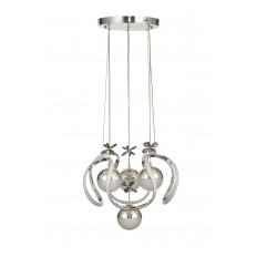 Avizemoda Rumi 4'Lü Dimmer Kumandalı 3 Renk Ledli (Sarı-Beyaz-Gün Işığı) Modern Sarkıt Avize - Krom