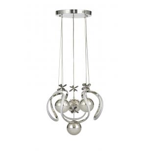 Avizemoda Rumi 4'Lü Dimmer Kumandalı 3 Renk Ledli (Sarı-Beyaz-Gün Işığı) Modern Sarkıt Avize - Krom