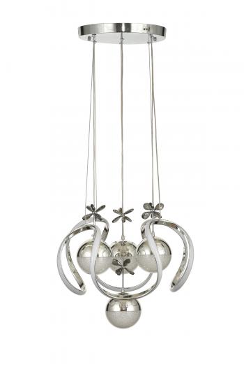 Avizemoda Rumi 4'Lü Dimmer Kumandalı 3 Renk Ledli (Sarı-Beyaz-Gün Işığı) Modern Sarkıt Avize - Krom