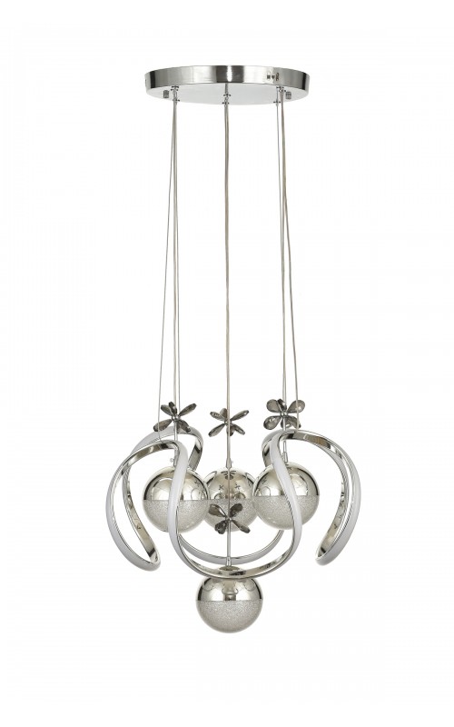 Avizemoda Rumi 4'Lü Dimmer Kumandalı 3 Renk Ledli (Sarı-Beyaz-Gün Işığı) Modern Sarkıt Avize - Krom