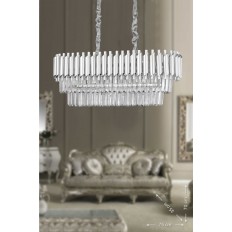 Avizemoda Palmira 75x35 Lik Kristal Taşlı Lüks Avize - (gümüş-yaldız)