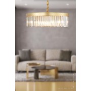 Avizemoda Desina 60'lık Kristal Taşlı Lüks Avize - (sarı-yaldız)