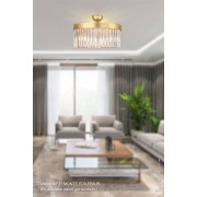 Avizemoda Desina 40'lık Kristal Taşlı Lüks Avize - (sarı-yaldız)