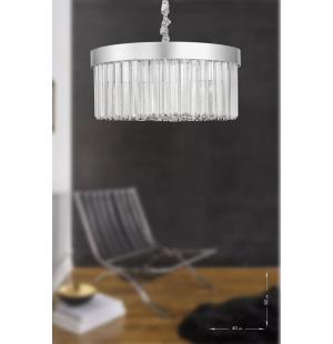 Avizemoda Desina 40'lık Kristal Taşlı Lüks Avize - (gümüş-yaldız)