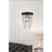 Avizemoda Desina Kristal Taşlı Lüks Aplik - (siyah)