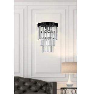 Avizemoda Desina Kristal Taşlı Lüks Aplik - (siyah)