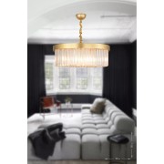 Avizemoda Desina 50'lik Kristal Taşlı Lüks Avize - (sarı-yaldız)