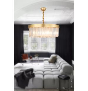 Avizemoda Desina 50'lik Kristal Taşlı Lüks Avize - (sarı-yaldız)