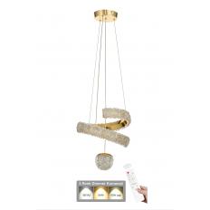 Avizemoda Milly Tekli Dimmer 3 Renk Ledli (Sarı-Beyaz-Gün Işığı) Modern Akrilik Avize -Gold