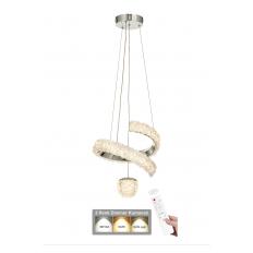 Avizemoda Milly Tekli Dimmer 3 Renk Ledli (Sarı-Beyaz-Gün Işığı) Modern Akrilik Avize -Krom