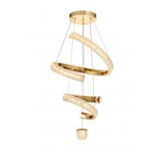 Avizemoda Milly 2 Katlı Dimmer Kumandalı 3 Renk Ledli (Sarı-Beyaz-Gün Işığı) Modern Akrilik Avize -Gold