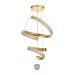 Avizemoda Milly 2 Katlı Dimmer Kumandalı 3 Renk Ledli (Sarı-Beyaz-Gün Işığı) Modern Akrilik Avize -Gold