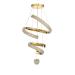 Avizemoda Milly 2 Katlı Dimmer Kumandalı 3 Renk Ledli (Sarı-Beyaz-Gün Işığı) Modern Akrilik Avize -Gold