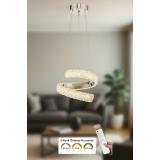Avizemoda Milly 30 cm Dimmer Kumandalı 3 Renk Ledli (Sarı-Beyaz-Gün Işığı) Modern Akrilik Avize -Krom