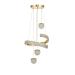 Avizemoda Milly 3'lü Dimmer Kumandalı 3 Renk Ledli (SARI-BEYAZ-GÜN IŞIĞI) Modern Akrilik Avize - Gold