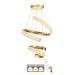 Avizemoda Milly 50+30 cm Dimmer Kumandalı 3 Renk Ledli (Sarı-Beyaz-Gün Işığı) Modern Akrilik Avize -Gold
