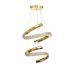 Avizemoda Milly 50+40 cm Dimmer Kumandalı 3 Renk Ledli (Sarı-Beyaz-Gün Işığı) Modern Akrilik Avize -Gold