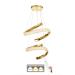 Avizemoda Milly 50+40 cm Dimmer Kumandalı 3 Renk Ledli (Sarı-Beyaz-Gün Işığı) Modern Akrilik Avize -Gold