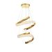 Avizemoda Milly 50+40 cm Dimmer Kumandalı 3 Renk Ledli (Sarı-Beyaz-Gün Işığı) Modern Akrilik Avize -Gold