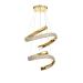 Avizemoda Milly 50+40 cm Dimmer Kumandalı 3 Renk Ledli (Sarı-Beyaz-Gün Işığı) Modern Akrilik Avize -Gold