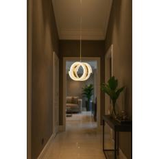 Avizemoda Savona Tekli 3 Renk Ledli (SARI-BEYAZ-GÜN IŞIĞI) Modern Akrilik Avize -gold
