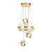 Avizemoda Savona 3 Lü Dimmer Kumandalı 3 Renk Ledli (SARI-BEYAZ-GÜN IŞIĞI) Modern Akrilik Avize -gold