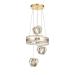 Avizemoda Savona 3 Lü Dimmer Kumandalı 3 Renk Ledli (SARI-BEYAZ-GÜN IŞIĞI) Modern Akrilik Avize -gold