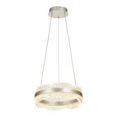 Avizemoda Toledo 40 cm Dim Kumandalı 3 Renk Ledli (Sarı-Beyaz-Gün Işığı) Modern Akrilik Avize -Silver