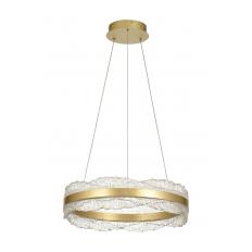 Avizemoda Toledo 50 cm Dim Kumandalı 3 Renk Ledli (Sarı-Beyaz-Gün Işığı) Modern Akrilik Avize -Sarı Yaldız