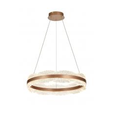 Avizemoda Toledo 60 cm Dim Kumandalı 3 Renk Ledli (Sarı-Beyaz-Gün Işığı) Modern Akrilik Avize - Light Brown