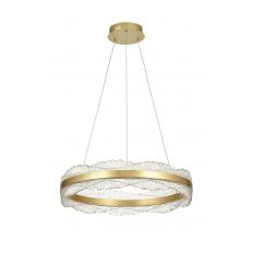 Avizemoda Toledo 60 cm Dim Kumandalı 3 Renk Ledli (Sarı-Beyaz-Gün Işığı) Modern Akrilik Avize -Sarı Yaldız