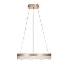 Avizemoda Estilo 50 cm Dimmer Kumandalı 3 Renk Ledli (Sarı-Beyaz-Gün Işığı) Modern Akrilik Avize - Brown