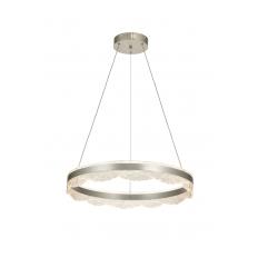 Avizemoda Estilo 60 cm Dimmer Kumandalı 3 Renk Ledli (Sarı-Beyaz-Gün Işığı) Modern Akrilik Avize - Gümüş