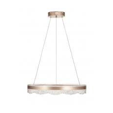 Avizemoda Estilo 60 cm Dimmer Kumandalı 3 Renk Ledli (Sarı-Beyaz-Gün Işığı) Modern Akrilik Avize - Brown