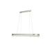 Avizemoda Estilo 100x30 cm Dimmer Kumandalı 3 Renk Ledli (Sarı-Beyaz-Gün Işığı) Modern Akrilik Avize -Gümüş